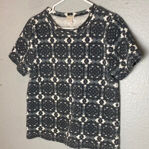 J. Crew Factory Black and White Patterned Sweatshirt